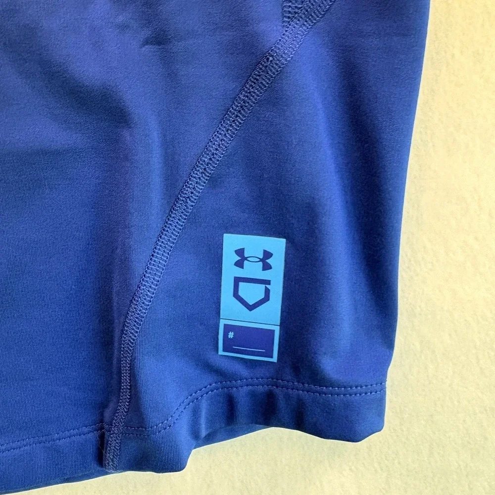 Under Armour Baseball Compression ColdGear Shirt Mens Medium Blue Long Sleeve
